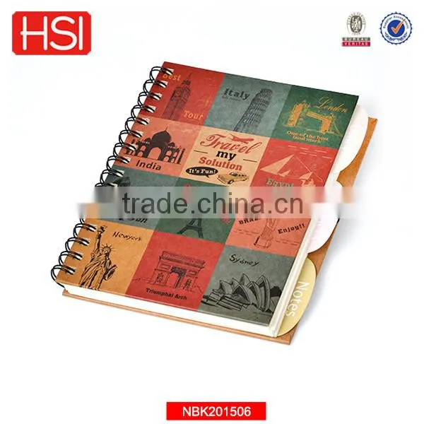hard paper cover printed spiral notebook