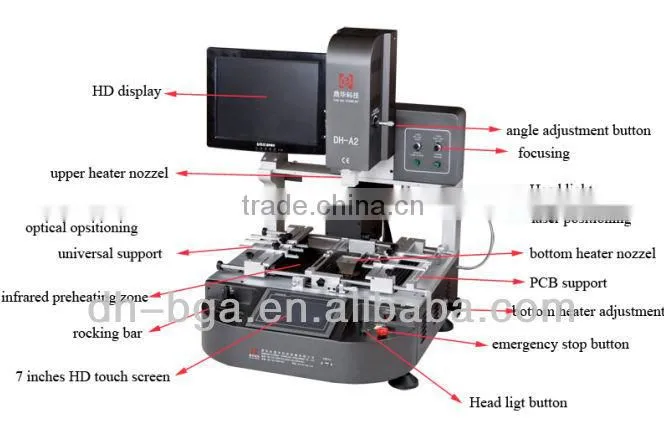 Semi-auto BGA Rework Station DH-A2 Optical Alignment BGA Rework Machine