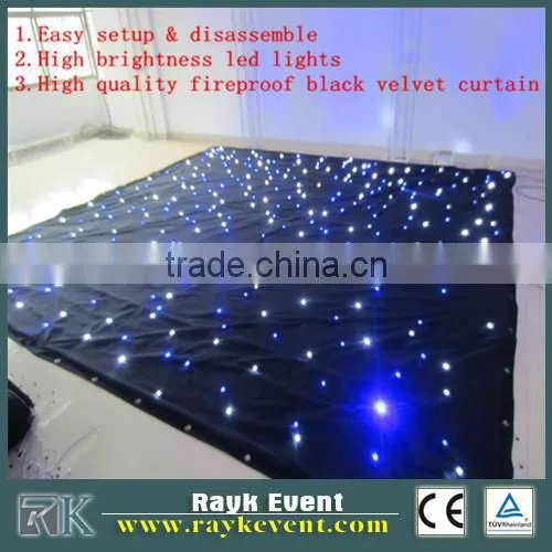 RK 3m*6m green red blue led star curtain led curtain price