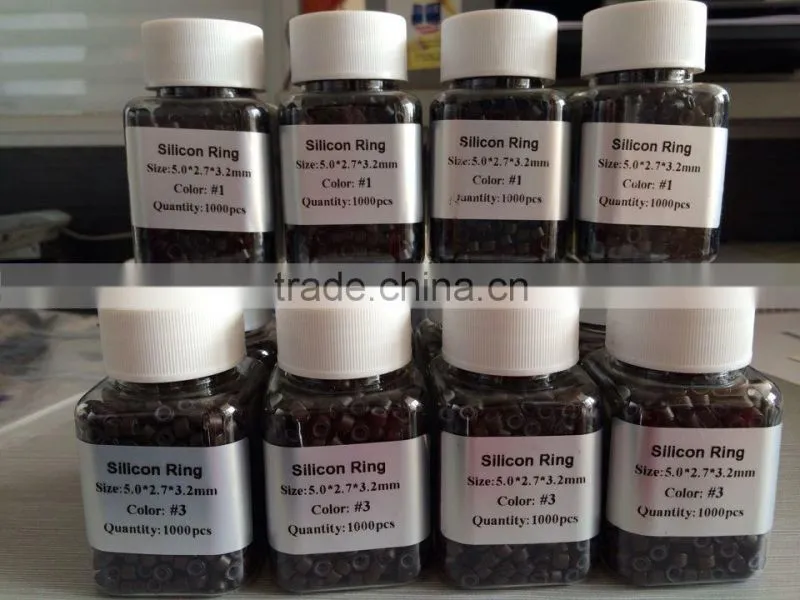 Silicon micro rings, micro rings with screw, nano rings for hair extension