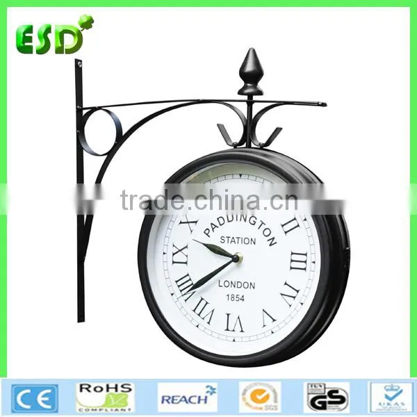 2015 double sided garden wall clock