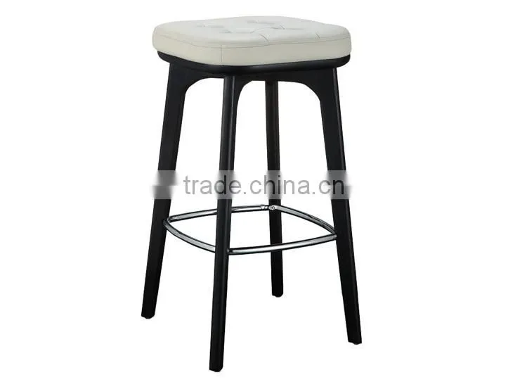 BS008A Leather wood bar stool
