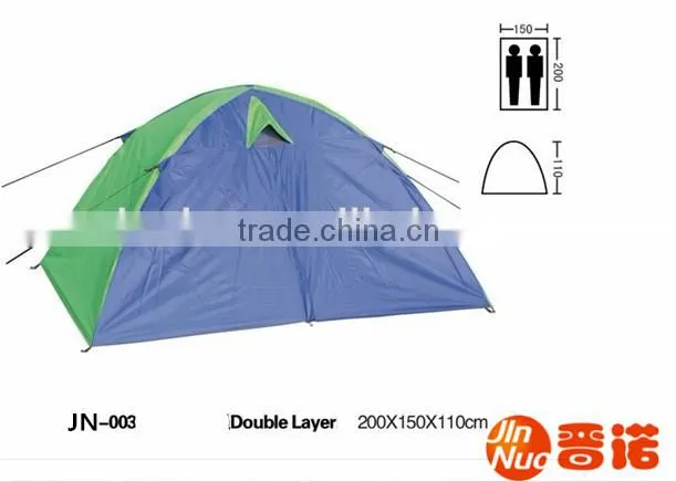2 Person Double Layers Fiberglass Pole Camping Tent