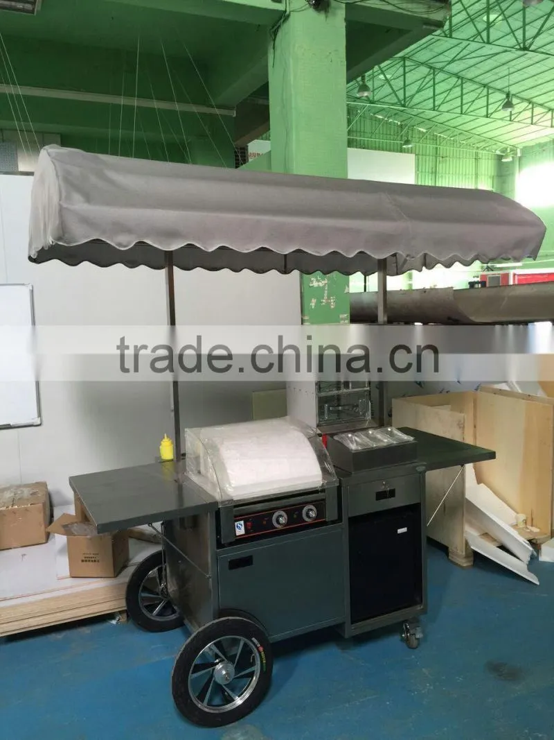 Commercial Customize Stainless Steel Street cotton Candy Cart For Sale