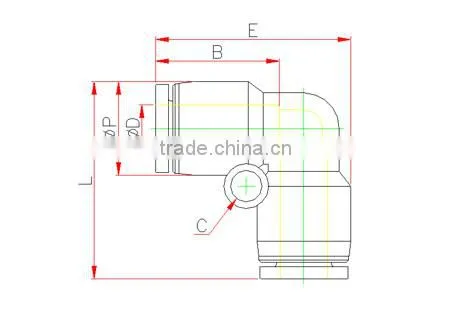 PV Series Union Elbow Pneumatic Fitting-Quick Connector Fitting
