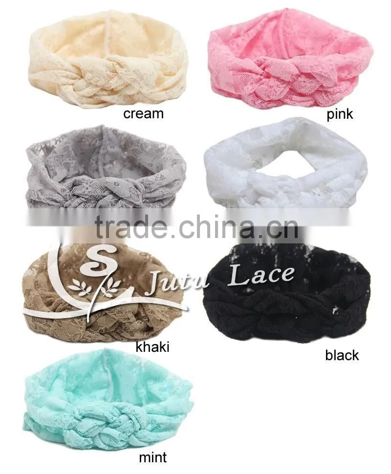 Mini plastic diamond fabric flower hair tie for sexy lady, Handmade Flower Bride Bohemian Headband headband