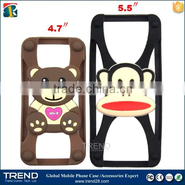 big size cartoon character silicon bumper cell phone case for tablet