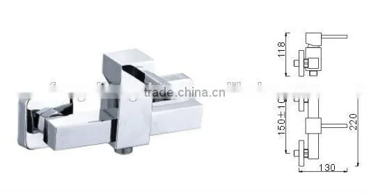 40288 Bathroom single handle wall mounted copper shower mixer tap