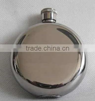 High quality 5oz round hip flask with mirror polishing