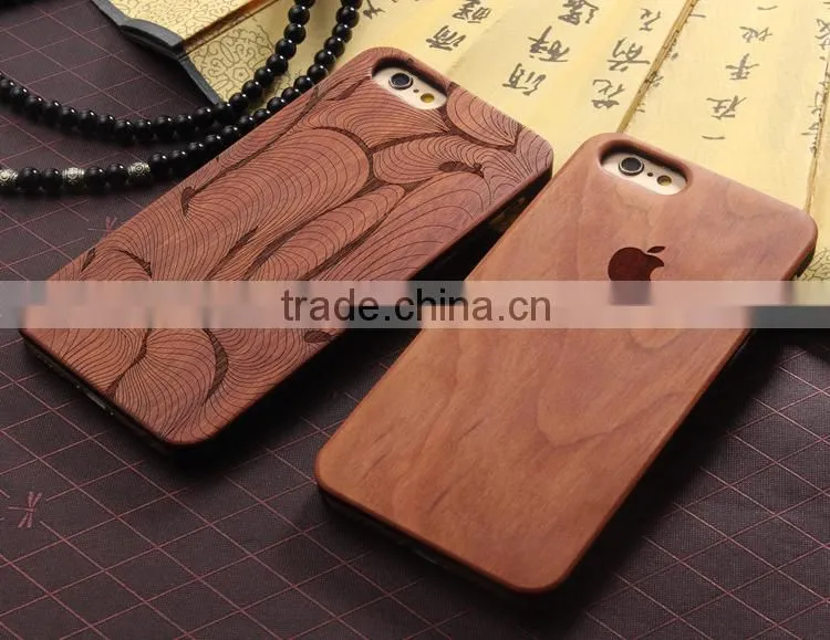 Wood bamboo cell phone case bulk buy from china for iphone 6s case.