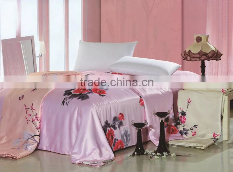 2015 Luxury Tencel & Silk full Size Summer Quilt,silk bedding