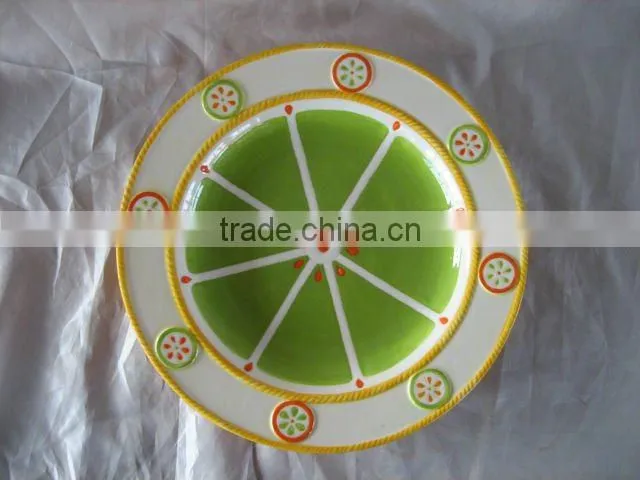 Round Dolomite Orange Plate&Dishes