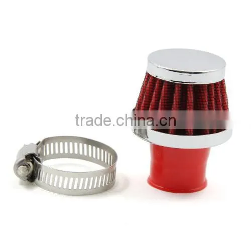 New Universal Car Round Tapered Air Filters 25MM Clamp-On Auto Cold Air Intake Mini Filters Red
