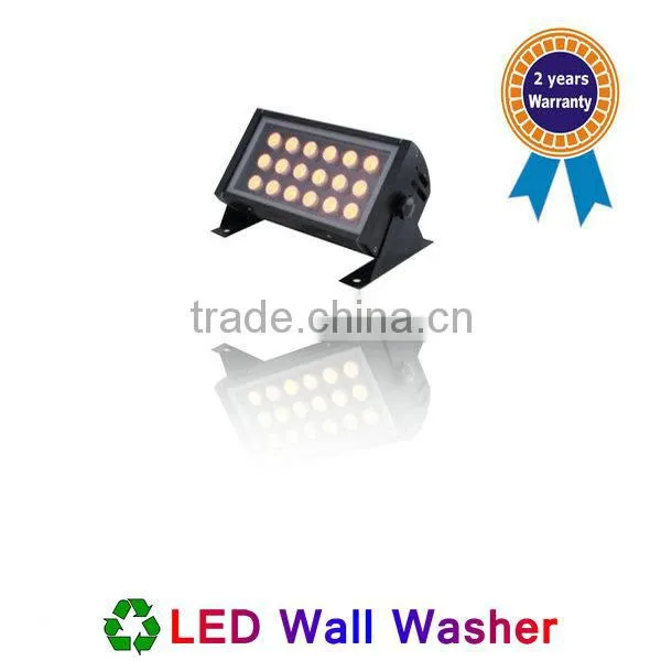 Two year warranty 18*3w led washer light waterproof Warm white/RGB RI/DMX led wall washer light