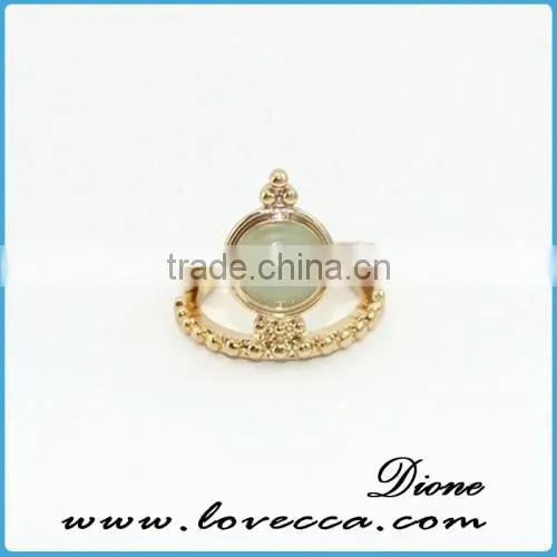 Latest imitation Green gemstone ring women jewelry from Guandong