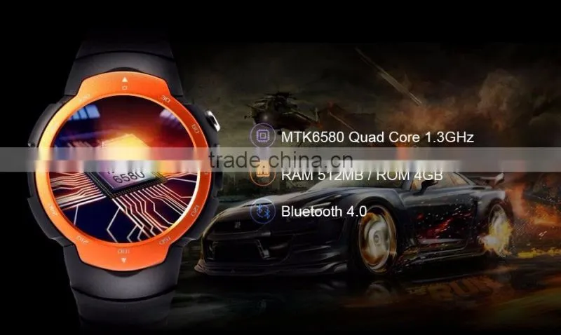 Heart Rate Pulse Monitor Z9 Smart Watch Android 5.1 OS MTK6580 Quad Core smartwatch Phone Support Google Map 3G WiFi Connect