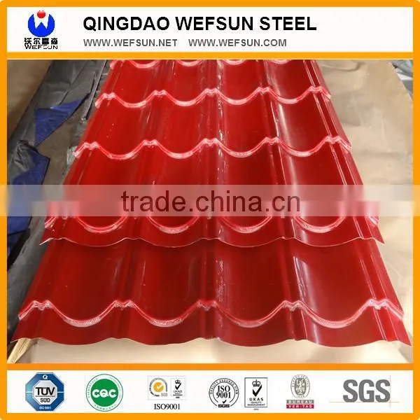 Practical roofing construction color-coated corrugated steel plate