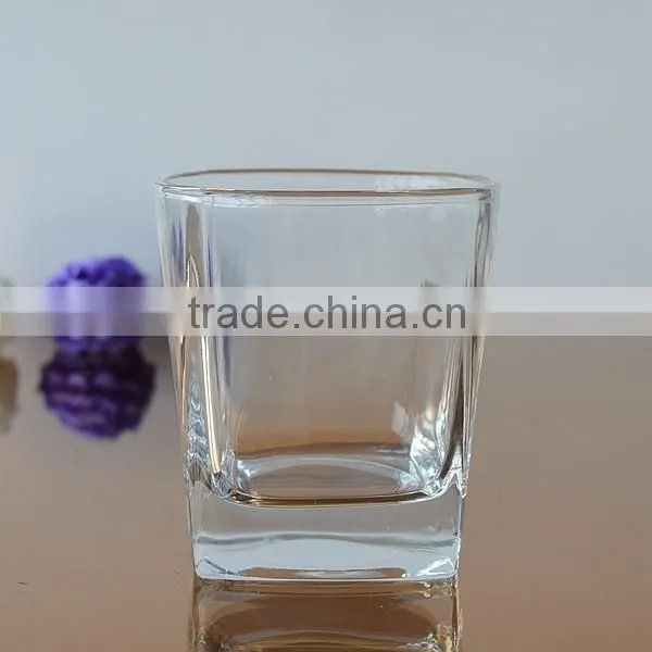 Square whisky glass cup from Bengbu Glassware