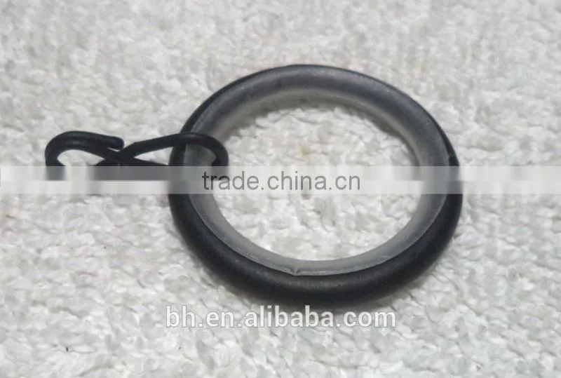 Black Metal Curtain Rings With Hooks