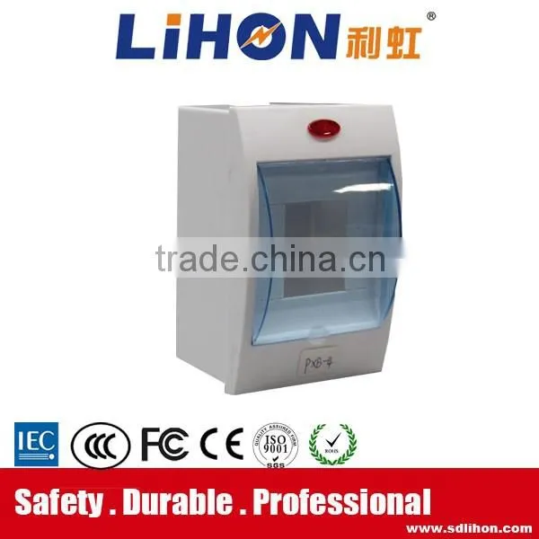 single row plastic din rail with light power distribution box