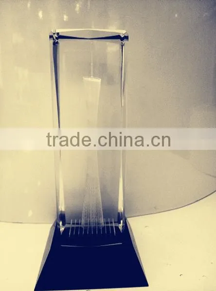 3D laser engraving Guangzhou tower for home decor