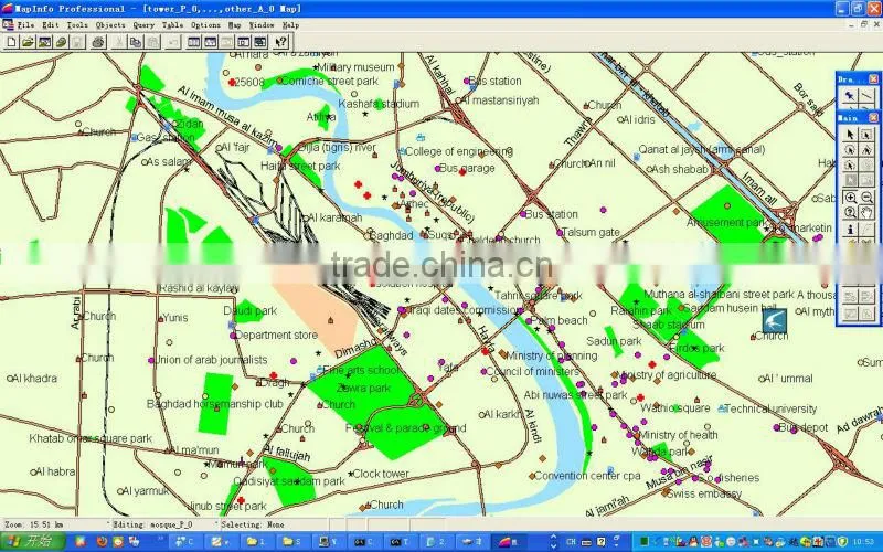Azerbaijan digital electronic MapInfo map