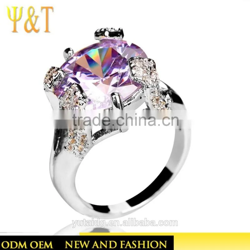 Jingli Jewelry Purple Gemstone Engagement Ring For Women (YJ-834)