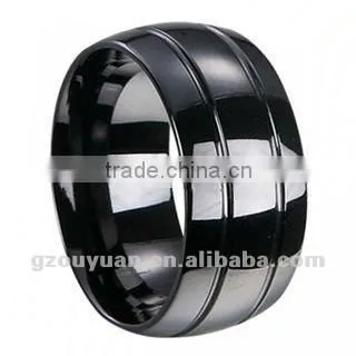 Hot Sell Men and Women Black Ceramic Wedding Band Ring