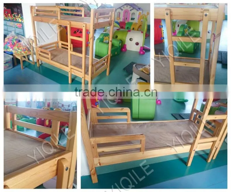 Novel design children furniture non-toxic playwood double deck bed for kids