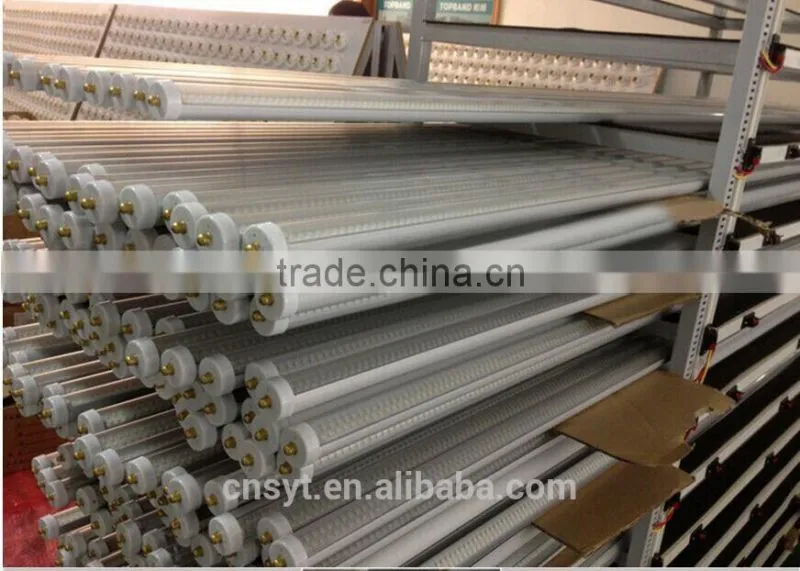 t12 8ft one pin led tube light 45w 120lm/w ac100-277v clear/frosted cover