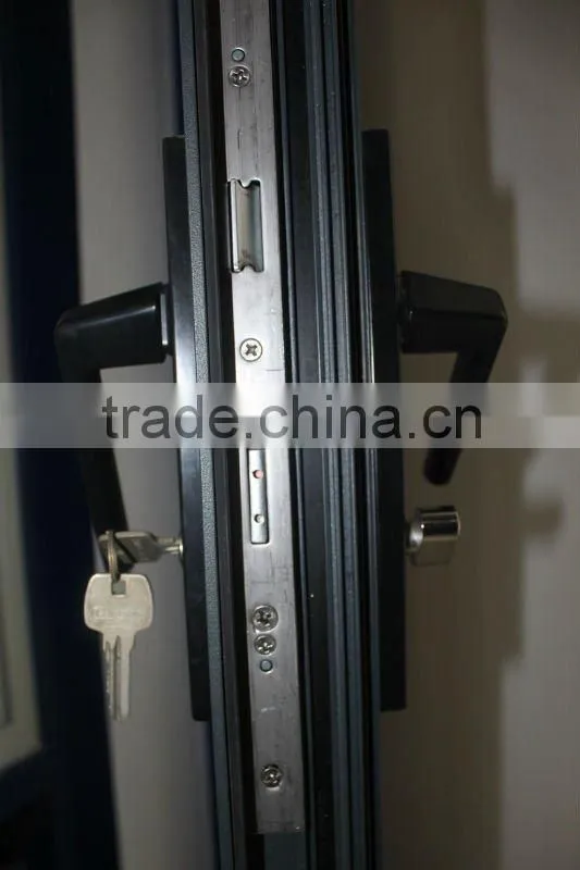 Double glass aluminum hinged doors