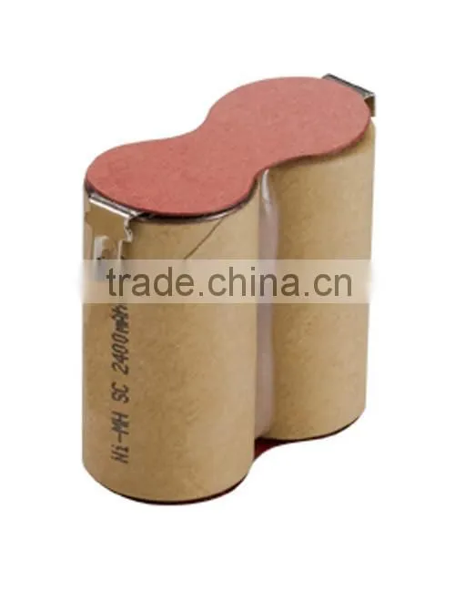 hot sale!2400mah SC ni-mh 2.4v cordless phone battery pack