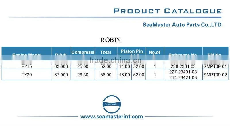 Piston For ROBIN EY15 Engine piston OEM 226-2301-03
