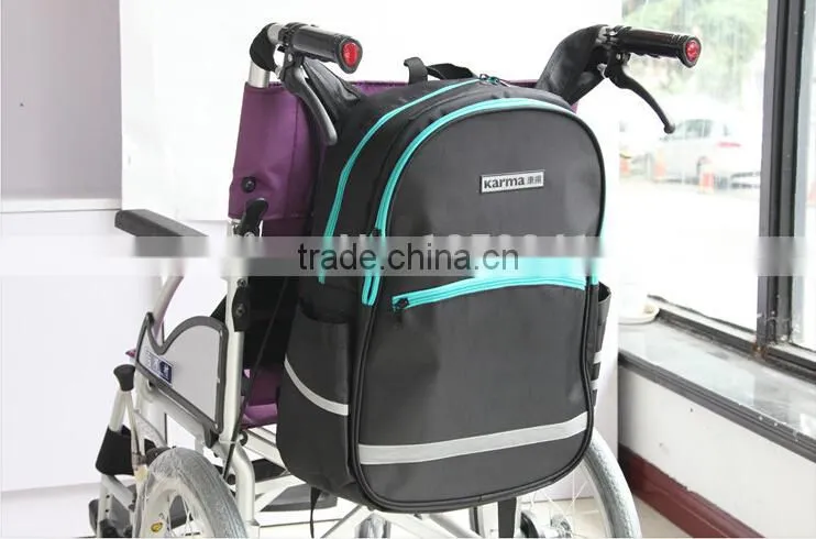 Topmedi1xLarge Storage Luxury Mesh Side bag Wheelchair Accessories Scooter Pannier Bag with Padded Loop for Handicapped