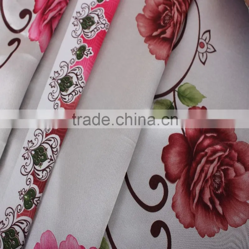 2016 Floral Printed polyester Blackout fabric, Curtain fabric blackout india
