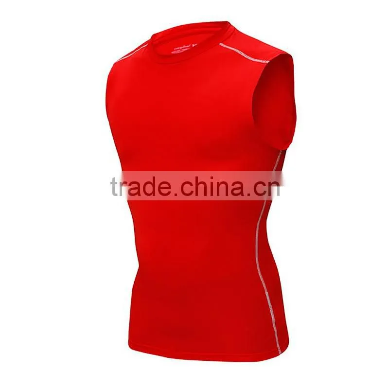 Wholesale skin tight dri fit compression sport vest for men