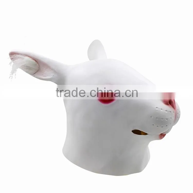 halloween props lovely Female head rubber rabbit Mask