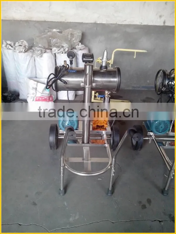 2014 KLN brand rotary vane vacuum pump milking machine, milking trolley