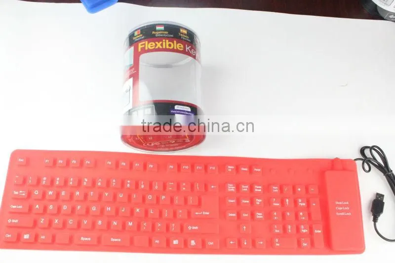 usb roll up silicone foldable flexible keyboard KF-02