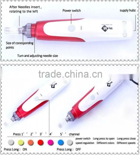 NL-EDP02 most popular dr pen electric micro needling derma pen/needle length adjust for skin rejuvenation
