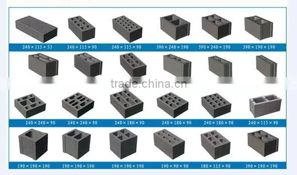 hot sale concrete block making machine price list