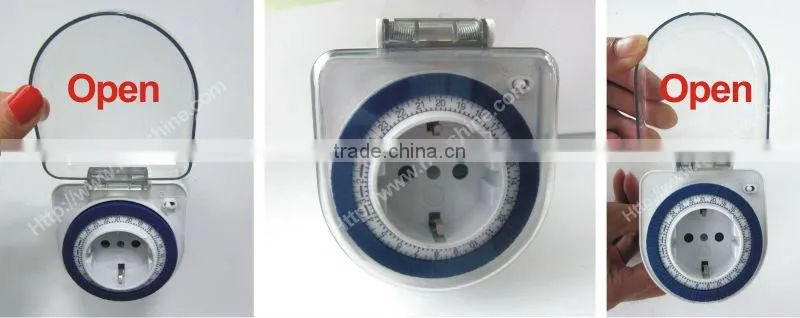 24 hour progamme waterproof mechanical timer switch with sgs