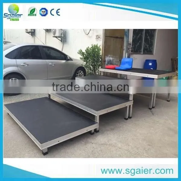 Black stage railing aluminum handrail concert portable stage install