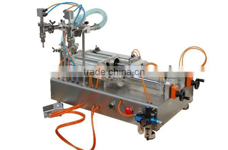 2 nozzles liquid filling machine