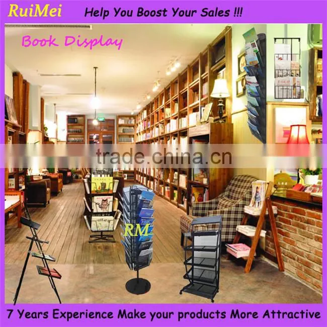 Flooring Portable Metal Supermarket Display Stand Slatwall Display