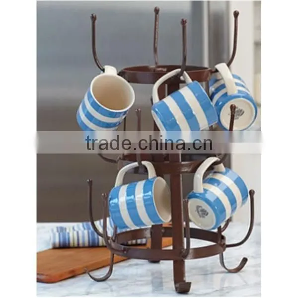 Round metal Household Use Type Coffee Cup Display Rack