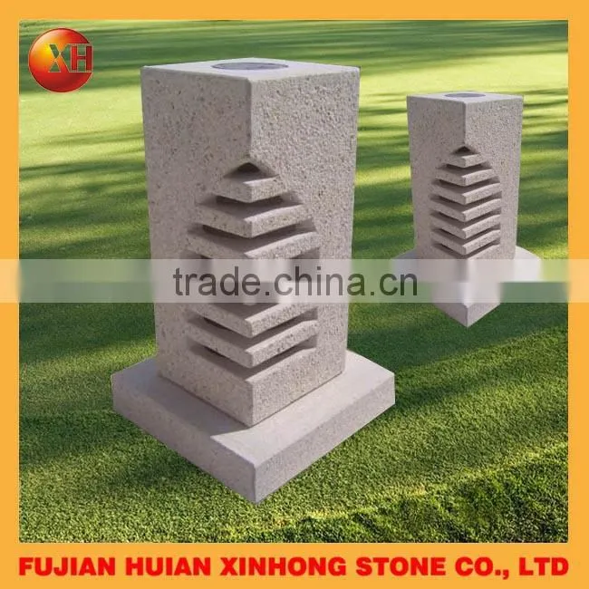 light grey granite maru yukimi lantern decorative pagoda