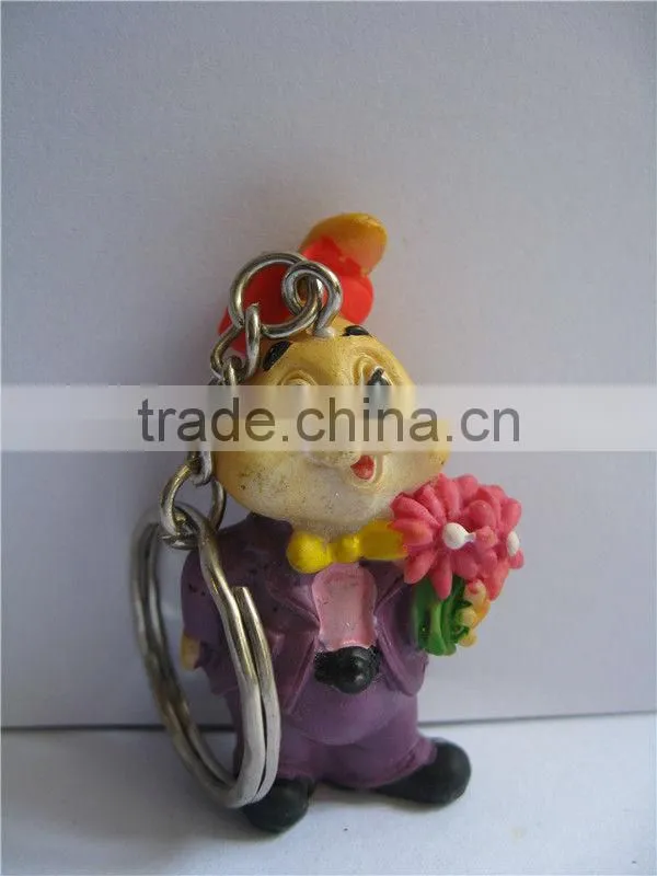 Cute rabbit 3D key chain wholesale