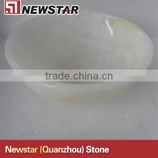 White onyx wash basin