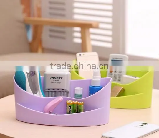 cy271 Multi-Purpose PP Plastic Desktop Storage Box Case Pen Pencil Holder Plastic Cosmetics Make Up office Desk Organizer